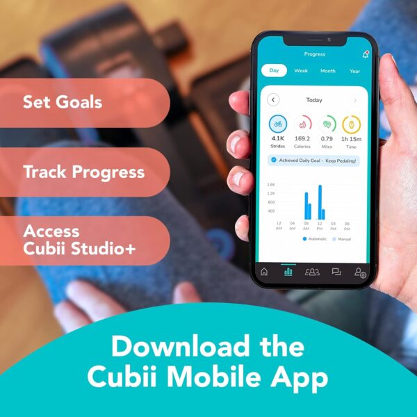 Cubii JR1, Under Desk Elliptical, Under Desk Bike Pedal Exerciser, Seated Elliptical, Work from Home Fitness, Mini Elliptical Machines for Home Use, Cubii Exerciser for Seniors, Desk Exercise - Image 9