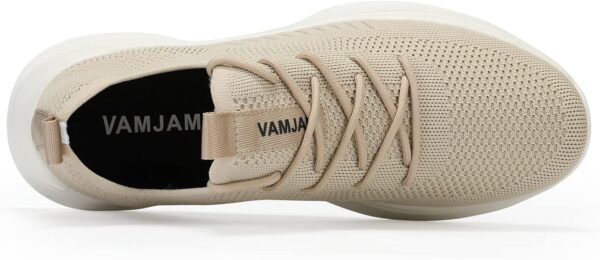 VAMJAM Men's Running Shoes Fashion Sneakers Lightweight Breathable Flying Knitting Lace Up Mesh Walking Shoes Workout Casual Sports Shoes - Image 7