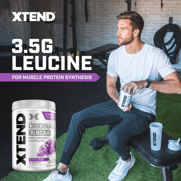 Xtend XTEND Original BCAA Powder 7g BCAA and 2.5g L-Glutamine, Sugar Free Post Workout Muscle Recovery Drink with Amino Acids for Men & Women, 30 Servings - Image 4