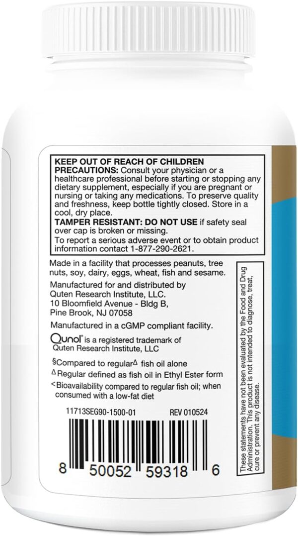 Qunol Advanced Omega 3 Krill and Fish Oil Complex, 10x Better Bioavailability, One Pill Dose, 250mg EPA & DHA, Supports Brain, Eye, Heart and Joint Health, 90 Count (Pack of 1) - Image 11