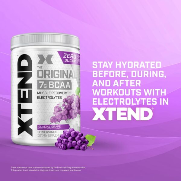 Xtend XTEND Original BCAA Powder 7g BCAA and 2.5g L-Glutamine, Sugar Free Post Workout Muscle Recovery Drink with Amino Acids for Men & Women, 30 Servings - Image 6