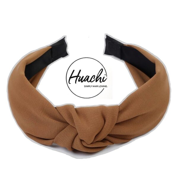 Knotted Fashion Hairbands and Hair Hoops: Non-Slip Top Knot Headbands with Leopard Print for Women and Girls - 4PCS Beige Brown Hair Accessories Set - Image 6