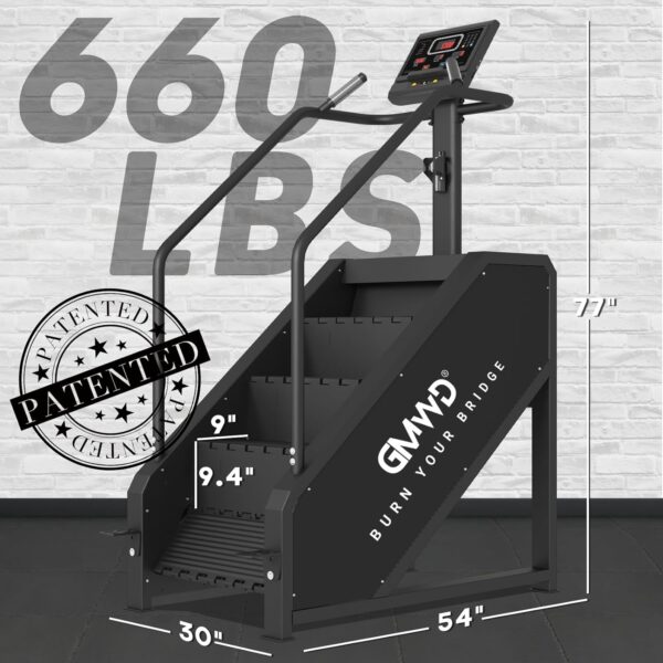Stepper Machine, GMWD Stair Stepper with LED Screen, Commercial Grade Stair Climber Exercise Machine for Home with 15 Resistance Levels, 441LBS, 24-164 Steps/Minute, Bluetooth - Image 7