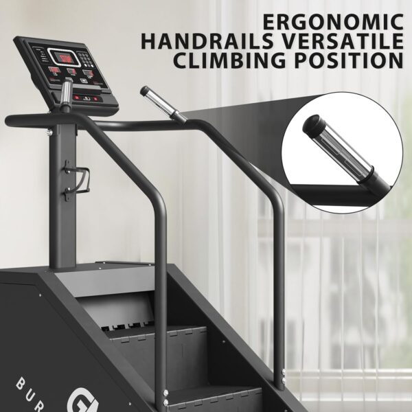 Stepper Machine, GMWD Stair Stepper with LED Screen, Commercial Grade Stair Climber Exercise Machine for Home with 15 Resistance Levels, 441LBS, 24-164 Steps/Minute, Bluetooth - Image 5