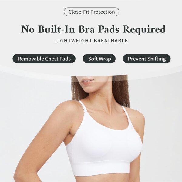 AMRIY Womens Sports Bras for Women Light Support Padded Workout Bras for Women Supportive Seamless Women's Wireless Yoga Bra - Image 4