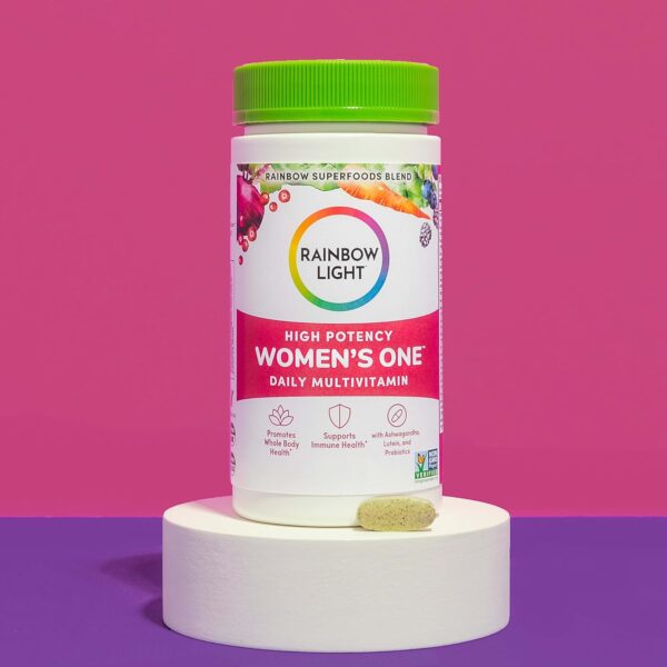 Rainbow Light Womens One High-Potency Daily Multivitamin, Womens Multivitamin Provides High-Potency Immune Support, With Vitamin C, Biotin and Ashwagandha, Vegetarian, 30 Count - Image 9