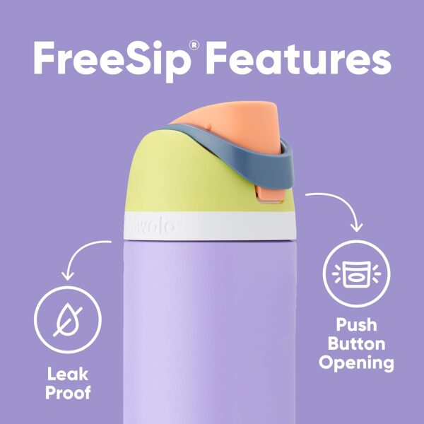 Owala FreeSip Insulated Stainless Steel Water Bottle with Straw for Sports, Travel, and School BPA-Free Sports Water Bottle, 24 oz, Shy Marshmallow - Image 4