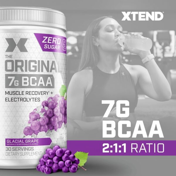 Xtend XTEND Original BCAA Powder 7g BCAA and 2.5g L-Glutamine, Sugar Free Post Workout Muscle Recovery Drink with Amino Acids for Men & Women, 30 Servings - Image 3