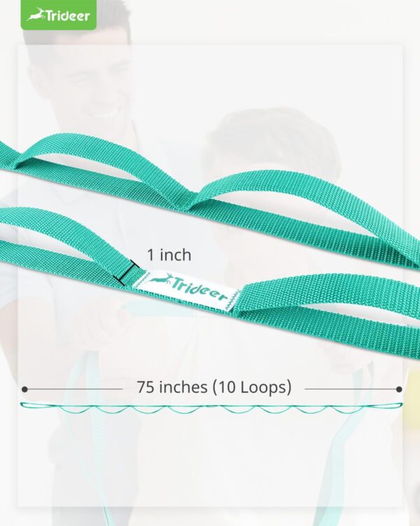 Trideer Stretching Strap Yoga Strap Yoga Band for Physical Therapy, 10 Loop Non-Elastic Yoga Straps for Stretching, Pilates, Exercise & Dancing, Stretch Band with Aesthetic Packaging for Women & Men - Image 7