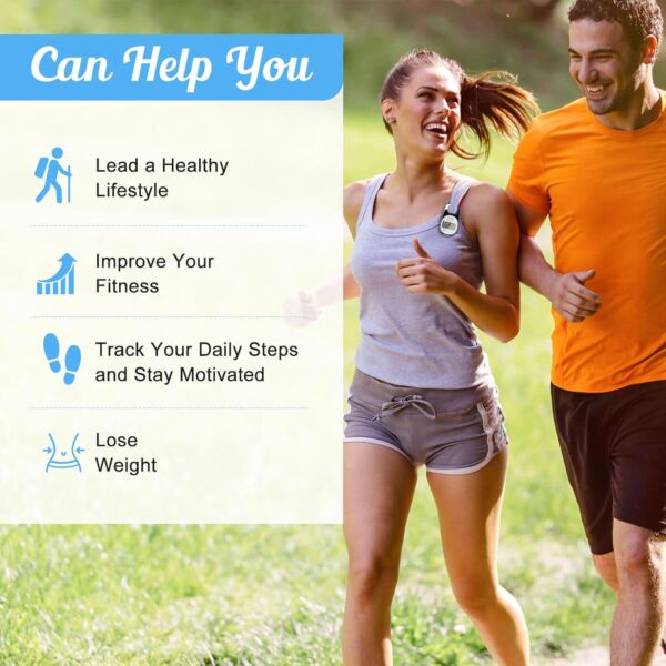 Simple Pedometer for Walking, Accurate Step Tracker with Carabiner, 3D Step Counter for Men Women Kids Seniors - Image 7