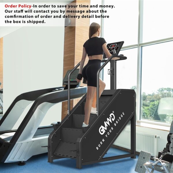 Stepper Machine, GMWD Stair Stepper with LED Screen, Commercial Grade Stair Climber Exercise Machine for Home with 15 Resistance Levels, 441LBS, 24-164 Steps/Minute, Bluetooth - Image 3