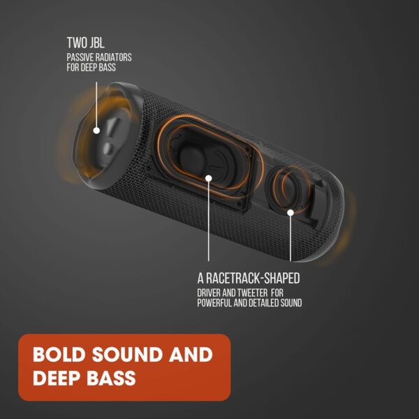 JBL Flip 6 - Portable Bluetooth Speaker, powerful sound and deep bass, IPX7 waterproof, 12 hours of playtime, JBL PartyBoost for multiple speaker pairing for home, outdoor and travel (Blue) - Image 5