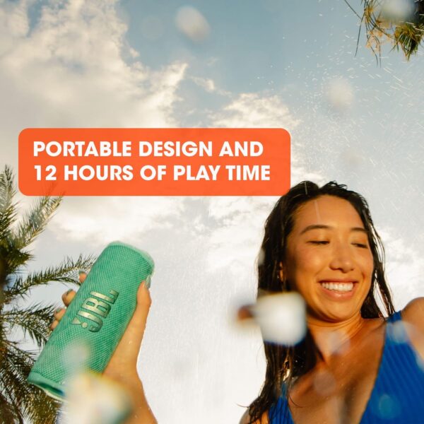 JBL Flip 6 - Portable Bluetooth Speaker, powerful sound and deep bass, IPX7 waterproof, 12 hours of playtime, JBL PartyBoost for multiple speaker pairing for home, outdoor and travel (Blue) - Image 6