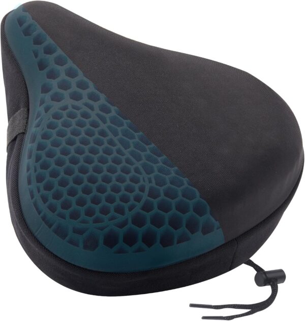 Zacro Wide Bike Seat Cushion - Honeycomb Gel Bike Seat Cover for Men & Women Comfort, Extra Soft Padding Bicycle Saddle fit for Peloton, Spin Stationary Exercise, Mountain Road Cycling Bike - Image 2