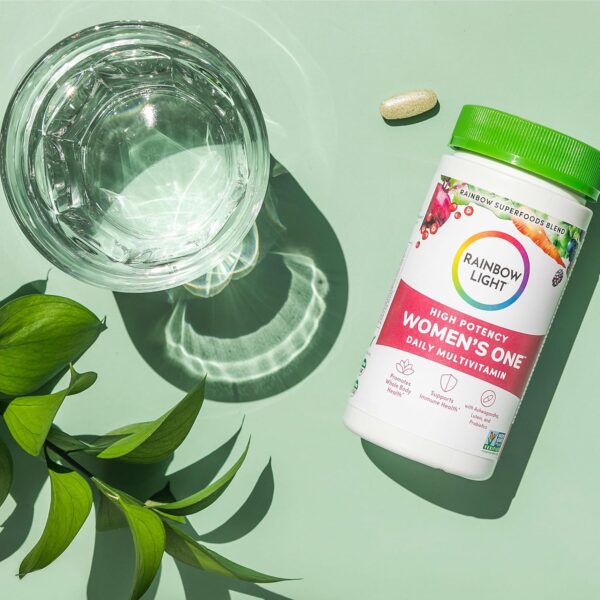 Rainbow Light Womens One High-Potency Daily Multivitamin, Womens Multivitamin Provides High-Potency Immune Support, With Vitamin C, Biotin and Ashwagandha, Vegetarian, 30 Count - Image 8