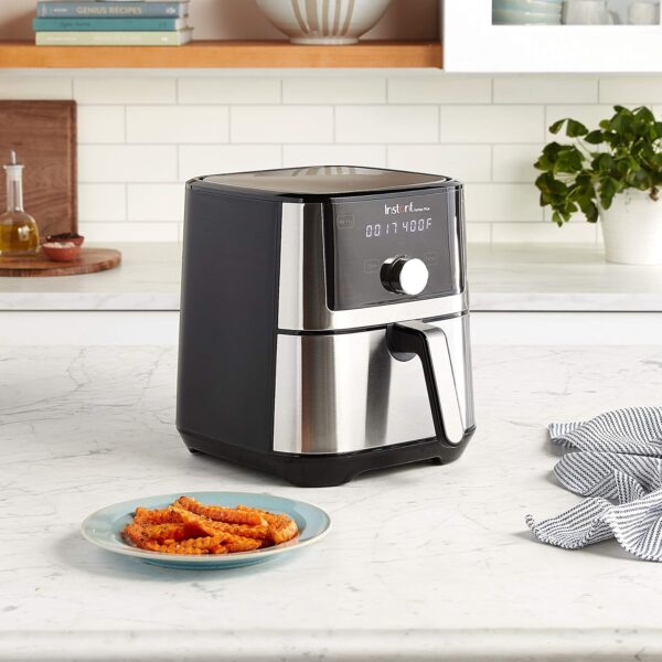 Instant Pot Vortex Plus 4QT Air Fryer, Custom Program Options, 6-in-1 Functions Crisps, Broils, Roasts, Dehydrates, Bakes, Reheats, 100+ In-App Recipes, from the Makers of Instant Pot, Stainless Steel - Image 3