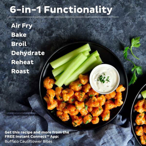 Instant Pot Vortex Plus 4QT Air Fryer, Custom Program Options, 6-in-1 Functions Crisps, Broils, Roasts, Dehydrates, Bakes, Reheats, 100+ In-App Recipes, from the Makers of Instant Pot, Stainless Steel - Image 6