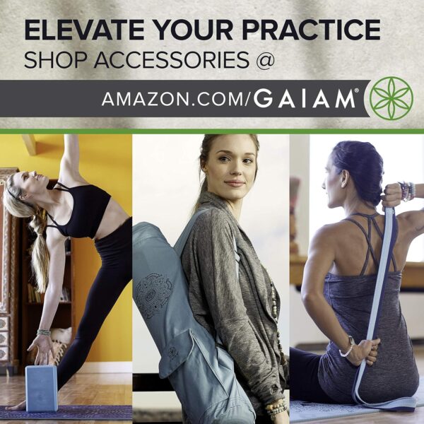 Gaiam Yoga Mat - Premium 6mm Print Extra Thick Non Slip Exercise & Fitness Mat for All Types of Yoga, Pilates & Floor Workouts (68"L x 24"W x 6mm Thick) - Image 7
