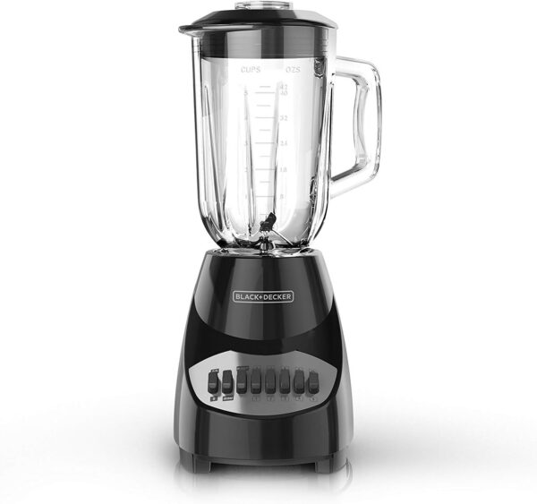 BLACK+DECKER 10-Speed Countertop Blender, BL2010BG, 6-Cup Glass Jar, Dishwasher-Safe, Stainless Steel Blade, Suction Feet - Image 3