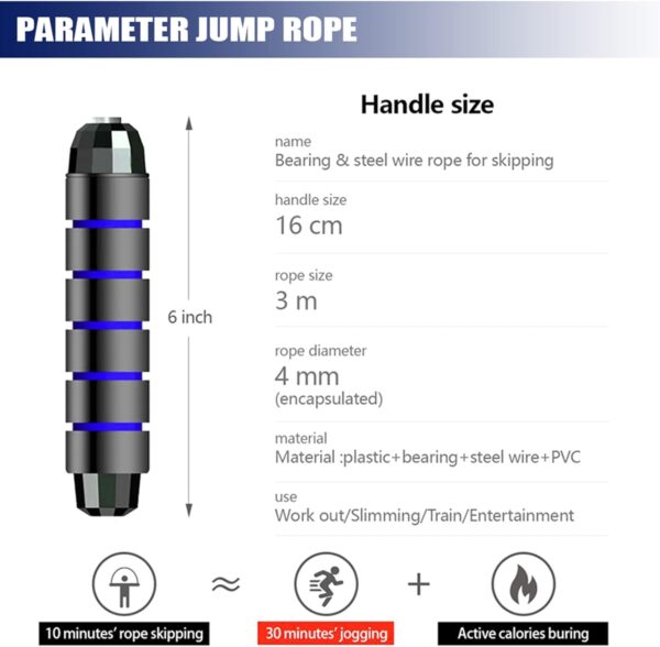 Redify Jump Rope,Jump Ropes for Fitness for Women Men and Kids,Speed Jumping Rope for Workout with Ball Bearings,Adjustable Skipping Rope for Exercise&Slim Body at Home School Gym - Image 5