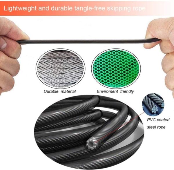 Redify Jump Rope,Jump Ropes for Fitness for Women Men and Kids,Speed Jumping Rope for Workout with Ball Bearings,Adjustable Skipping Rope for Exercise&Slim Body at Home School Gym - Image 9