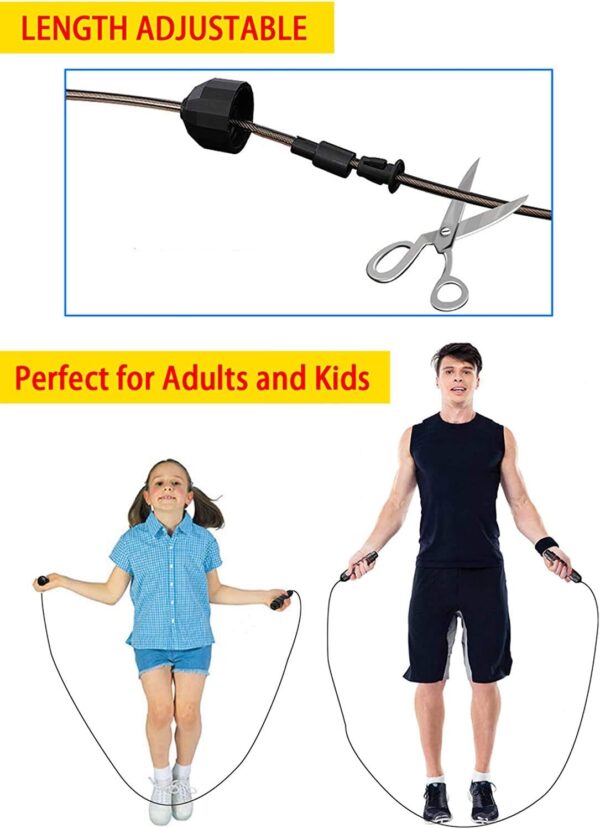Redify Jump Rope,Jump Ropes for Fitness for Women Men and Kids,Speed Jumping Rope for Workout with Ball Bearings,Adjustable Skipping Rope for Exercise&Slim Body at Home School Gym - Image 10