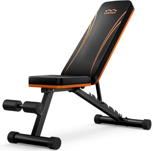 Lusper Weight Bench for Home Gym, Adjustable and Foldable 700LB/800LB Weight Bench, Multi-Purpose Workout Bench for Bench Press Sit up Incline Flat Decline - Image 2
