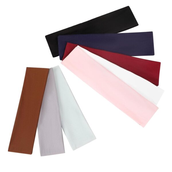 8 Pack Sport Headbands for Women, Elastic Soft Fabric Non-Slip Hair Bands Hair Warp for Daily Workout Yoga Running Sports - Image 2