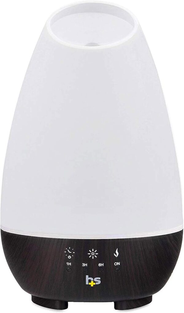 HealthSmart 500ML Essential Oil Diffuser for Large Rooms, Cool Mist Humidifier and Aromatherapy Diffuser, Adjustable Timer, Mist Mode and 7 LED Light Colors, White (Pack of 1) - Image 5