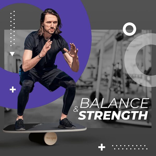 Yes4All Balance Board Sports Trainer, Surf Trainer Board With Adjustable Stoppers, Improve Core Strength and Balance Control - Image 6