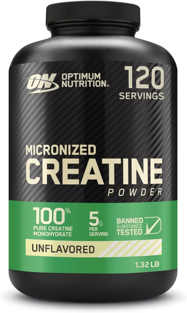 Optimum Nutrition Micronized Creatine Monohydrate Powder, Unflavored, 120 Servings, 600 Grams (Packaging May Vary) - Image 2