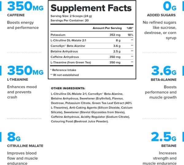 LEGION Pulse Pre Workout Supplement - All Natural Nitric Oxide Preworkout Drink to Boost Energy, Creatine Free, Naturally Sweetened, Beta Alanine, Citrulline, Alpha GPC (Fruit Punch) - Image 3