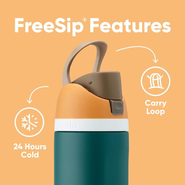 Owala FreeSip Insulated Stainless Steel Water Bottle with Straw for Sports, Travel, and School BPA-Free Sports Water Bottle, 32 oz, Shy Marshmallow - Image 5