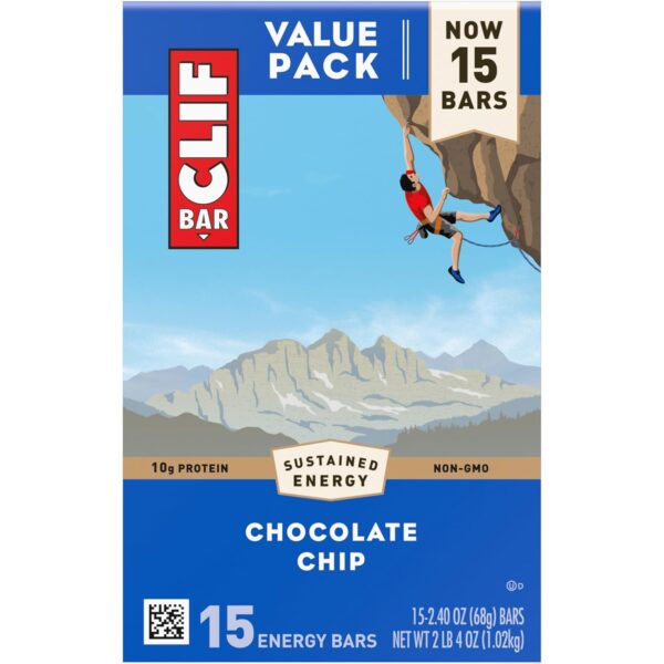 CLIF BAR - Chocolate Chip - Made with Organic Oats - Energy Bars - Non-GMO - Plant Based Protein Bars (15 Pack) - Image 15