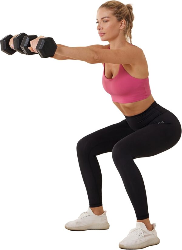 High Waisted Workout Leggings for Women, Buttery Soft 7/8 Length Yoga Pants with Hidden Pocket - Image 7