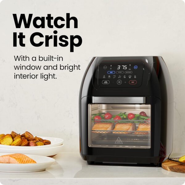 CHEFMAN Multifunctional Digital Air Fryer+ Rotisserie, Dehydrator, Convection Oven, 17 Touch Screen Presets Fry, Roast, Dehydrate, Bake, XL 10L Family Size, Auto Shutoff, Large Easy-View Window, Black - Image 8