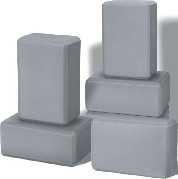 Wettarn 6 Pack Yoga Blocks 9 x 6 x 4 Inch Eva Foam Lightweight Non Slip Yoga Props for Yoga Pilates Stretching Meditation - Image 2