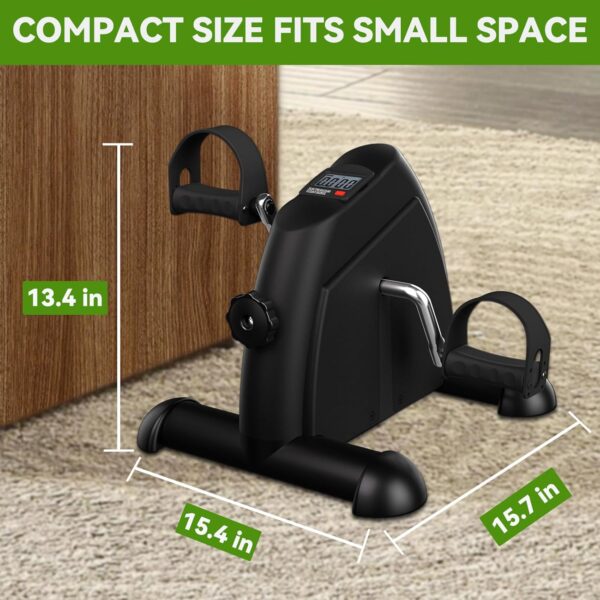 Under Desk Bike Pedal Exerciser, Mini Exercise Bike Portable Peddler Sitting for Seniors with LCD Display Sportneer Arm & Leg Bike Pedals Exerciser with Anti-Skid Mat for Home Office - Image 7