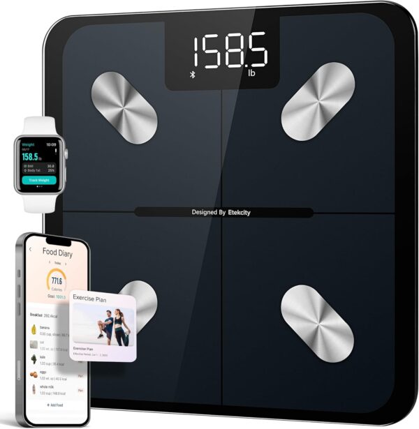 Etekcity Smart Scale for Body Weight FSA HSA Store Eligible, Bathroom Digital Weighing Scale with BMI, Body Fat, Muscle Mass, Accurate Bluetooth Home User Health Equipment Sync Apps - Image 2