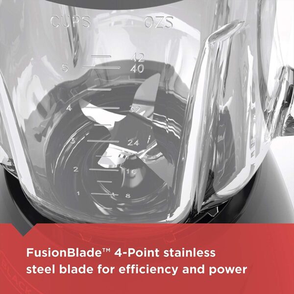 BLACK+DECKER 10-Speed Countertop Blender, BL2010BG, 6-Cup Glass Jar, Dishwasher-Safe, Stainless Steel Blade, Suction Feet - Image 6