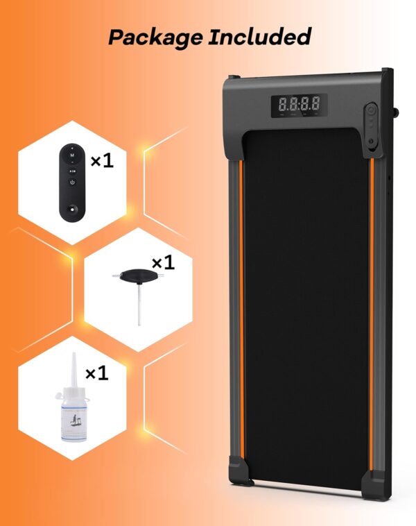Walking Pad Under Desk Treadmill, 2.5HP Quiet Brushless Small Treadmill for Home and Office, Compact Portable Walking pad with Remote & App Control for Walking and Jogging - Image 8