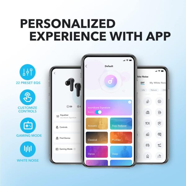 Soundcore by Anker P20i True Wireless Earbuds, 10mm Drivers with Big Bass, Bluetooth 5.3, 30H Long Playtime, Water-Resistant, 2 Mics for AI Clear Calls, 22 Preset EQs, Customization via App - Image 4