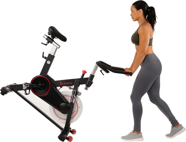Sunny Health & Fitness Magnetic Belt Drive Indoor Cycling Bike With Optional SunnyFit® App Connectivity - Image 7