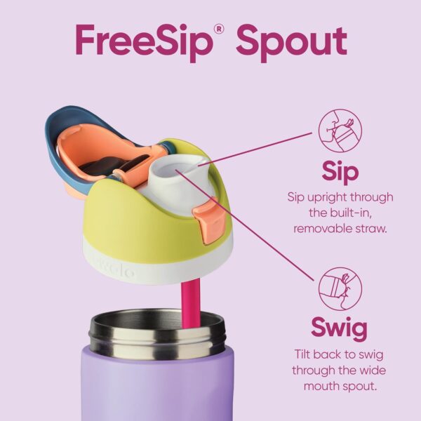 Owala FreeSip Insulated Stainless Steel Water Bottle with Straw for Sports, Travel, and School BPA-Free Sports Water Bottle, 32 oz, Shy Marshmallow - Image 3