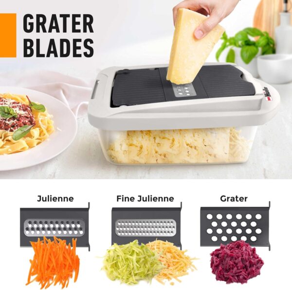 Mueller Pro-Series 10-in-1, 8 Blade Vegetable Chopper, Onion Mincer, Cutter, Dicer, Egg Slicer with Container, French Fry Cutter Potatoe Slicer, Home Essentials & Kitchen Gadgets, Salad Chopper - Image 6