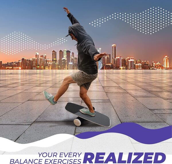 Yes4All Balance Board Sports Trainer, Surf Trainer Board With Adjustable Stoppers, Improve Core Strength and Balance Control - Image 7