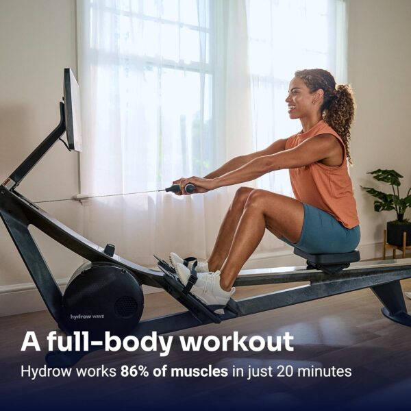 Hydrow Wave Rowing Machine with 16" HD Touchscreen & Speakers - Foldable | Live Home Workouts, Subscription Required - Image 3
