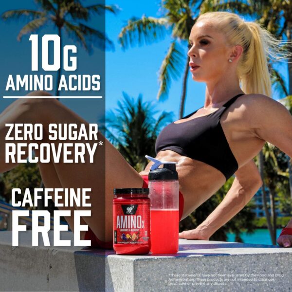 BSN Amino X Muscle Recovery & Endurance Powder with BCAAs, Intra Workout Support, 10 Grams of Amino Acids, Keto Friendly, Caffeine Free, Flavor: Grape, 30 Servings (Packaging May Vary) - Image 5