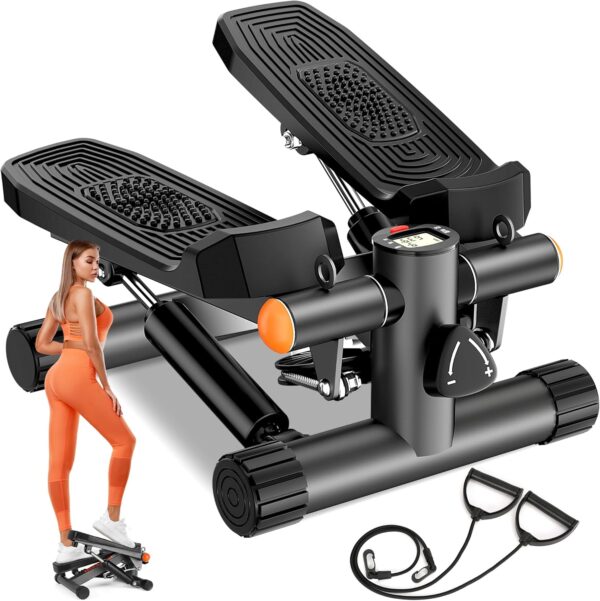 Stair Steppers for Excercise at Home, Mini Stepper with Resistance Bands & LCD Monitor, Hydraulic Fitness Stepper Machine with 330LBS Weight Capacity, Stair Stepper for Home Full Body Workout - Image 2