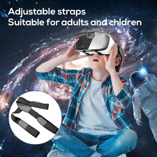 VR Headset for Phone, Compatible with iPhone Samsung and Android 3D Virtual Reality for Kids and Adults VR Goggles for Smartphone /4.5-6.3in Eyes Protected Anti-Blue HD Lenses - Image 3